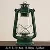 Lámpara de queroseno retro de la vieja escuela, Lámpara de camping portátil para exteriores, Lámpara de camping de metal, Linterna de vidrio, Decoración creativa para el hogar