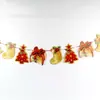 Novos Suprimentos de Decoração de Natal Bandeiras de Desenho Animado e Bandeiras Coloridas Decoração de Cena de Atmosfera Natalina Bandeiras de Papel Penduradas Atacado