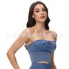Primavera e Verão 2025 Nova Moda Casual Ajustável Cordão Tubo Top Roupa Íntima Push-up Roupa de Yoga