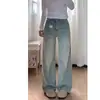 Jeans de Pierna Ancha Color Claro para Mujer Forma de Pera Primavera y Verano Nueva Llegada Chica Gordita Talla Grande Sueltos Adelgazantes Pantalones Rectos