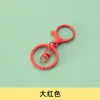 10 piezas de barniz para hornear cierre de langosta redondo juego de tres piezas de llavero colgante Anillo de llavero giro de 8 palabras accesorios de material para colgante de joyería diy