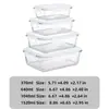 Pote de Almoço para Micro-ondas, Pote de Almoço Leve para Trabalhadores de Escritório, Pote de Almoço de Vidro de Grau Alimentício, Pote de Almoço Bento de Vidro de Grau Alimentício