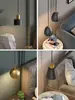 Lámpara de araña pequeña de noche para dormitorio Nórdico Moderno Simple Minimalista Lujo Ligero Personalizada Creativa Popular en Internet Luz de un solo cabezal para comedor Colgantes para comedor