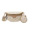 Bolsa de peito xadrez, bolsa têxtil da moda 2025, nova bolsa de ombro feminina da moda, transversal, casual de verão, combinando com todas as cores, bolsa de cintura pequena