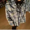 Camisa de Cuadros de Manga Larga de Nuevo Estilo para Hombre de Primavera y Otoño, Chaqueta Superior Fresca Casual a la Moda con Bloques de Color Estilo Japonés y de Hong Kong