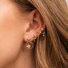 Pendientes de circonita geométrica de estilo transfronterizo europeo y americano para mujer, elegantes y sencillos pendientes de estrella de ocho aristas, conjunto de 4 piezas