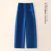 Pantalones curvos de moda con cordones de cintura alta para mujer, 2026 primavera y otoño, nuevos pantalones casuales elegantes holgados de corte ceñido y pierna ancha estrecha