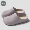 Pantuflas de Malla de Algodón Impermeables Eva para Mujer en Invierno, Antideslizantes de Interior, Cálidas, Ligeras, Pantuflas de Algodón Felpudo de Punta Cerrada para Hombre en Invierno
