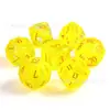 Dados Digitales Poliedro Multifacético Diamante Amarillo de Cristal K9 Dnd Trpg Juego de Dungeons and Dragons Dnd