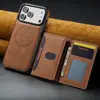 Aplicável à capa de celular iPhone 18 Pro Max Samsung S26 Slot para cartão Adsorção magnética Dois em um Carregamento sem fio MagSafe
