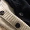 Chaleco de Punto de Cachemira en Capas con Cuello en V Otoño 2022 Chaleco para Mujer Suéter Holgado sin Mangas Versátil