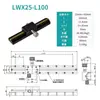 Lwx60 Cremallera de Engranajes de Carrera Larga Deslizador de Ajuste Fino Canal de Cola de Cola Eje X/Z Soporte de Cámara Deslizador para Máquina de Cribado CCD