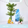 Cenário de Montagem de Evento com Tema de Verão Display de Loja em Shopping de Verão Decoração de Prancha de Surf Fundo de Decoração com Placa Kt