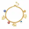 Pulseira Bohemian Style Olho de Diabo Elefante Mais Vendida Transfronteiriça para Mulheres, Tornozeleira Divertida Desenho Animado, Joias de Estilo para Férias
