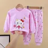 Conjunto de Ropa Interior para Niños Algodón Puro Nuevo Pijamas de Otoño para Niños Ropa de Otoño para Bebé Ropa de Casa Pantalones de Otoño Ropa Infantil al Por Mayor