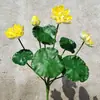 Flores de Loto Simuladas, Hojas de Loto Falsas para Estanques, Nenúfares para Paisajismo, Decoración para Acuarios, Accesorios para Espectáculos de Danza, Flores Artificiales de Alta Gama