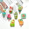 Imán para Refrigerador de Acrílico de Niña con Pastel Accesorios para Joyería DIY Material de Parche para Pasador de Cabello Infantil Estilo Caricatura