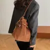Moda 2025 Nuevo Elegante Versátil Retro Gamuza Bolso de Mano Bolso de Hombro Bolso Pequeño de Moda