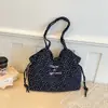 Bolsa de Tela Floral para Mujer, Nueva Bolsa Tote Casual de Verano 2026 para Clase y Viajes, Bolso de Hombro y Cruzado de Gran Capacidad