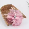 2025 Tul de Nieve Malla Elástica Tocado Corsage de Rendimiento Flor Artificial Flor para Ropa Versátil Color de Exportación Europeo y Americano Completo 1119