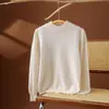 Suéter de Cashmere Infantil Outono e Inverno Gola Alta Pulôver Tricotado Cor Sólida para Meninos e Meninas