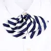 Gravata Pequena Laço Duplo Feminina Comissária de Bordo Bancária Roupa de Trabalho Camisa Roupa Social Fivela de Colarinho