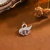 Colgante con temática de animales, estilo INS, elegante y lujoso, con circonita cúbica de colores, con diseño de cisne, hecho de cobre, adecuado para uso casual y se puede usar para proyectos de bricolaje