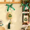 Decorações de Pendurar na Porta com Artemísia para o Festival do Barco-Dragão, Vassoura, Cabaça, Saquinho de Incenso, Pendente para Porta de Entrada, Montagem de Cena Atmosférica, Enfeites Pendentes de Nó Suástica