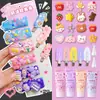 Horquilla de crema de pegamento Sanrio original, traje gu Ka, material DIY, hecho a mano, para niños, niñas, Juguete, pegatinas