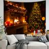 Estilo Europeu e Americano Decoração de Casa Pano de Fundo Árvore de Natal Layout de Quarto Pano de Parede Popular da Amazon Lareira de Natal Pano Pendurado