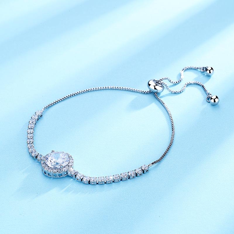 简约圆形保色可调节女生手串手饰品