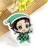 Cazador de demonios: Kimetsu No Yaiba Broche Acrílico Dibujo Animado Periférico Insignia Estudiante Corazón de Chica Accesorios para Bolsas Colgante Parche