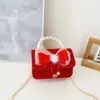 Año Nuevo Año Nuevo Sobres Rojos Infantiles Lazo Perla Portátil Bordado Dibujos Animados Peluche Princesa Niña Bandolera Billetera para Monedas
