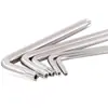 Llave de destornillador de cabeza plana de vaso hexagonal niquelada, llave de vaso de cabeza de bola mediana larga, llave de torque alargada tipo L, llave de anillo antirrobo