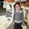Roupas Infantis Weimu Camisa Polo Feminina Top Outono Casual Gola Boneca Camada Base Infantil Roupas para Bebê Menina Classe A