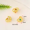 Banho de ouro 18k, mantém a cor, alta qualidade, zircônia escovada em formato de coração, forma irregular, materiais para acessórios de joias de pulseira e colar DIY feitos à mão