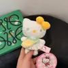 Auténtico Peluche de Dibujos Animados Sanrio Hello Kitty Bolsa Decoración Colgante Llavero Colgante