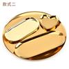 Bandeja de metal de estilo europeo, placa de almacenamiento de acero inoxidable minimalista dorada, adornos decorativos, decoración creativa, accesorios para el hogar
