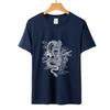 Dia dos Namorados Transfronteiriço Fornecer novos produtos para homens e mulheres Dragão chinês estampado Pullover algodão solto manga curta camiseta feminina
