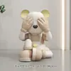 Estilo Crema Oso Violento Adornos para Sala de Estar Gabinete de TV Dormitorio Gabinete de Vino Decoración Escritorio Hogar Fortuna Regalo de Mudanza