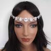 Banda para el cabello redonda de diamantes de imitación europea y americana cadena para la frente moda novia accesorios para el cabello de boda joyería europea y americana mujeres diadema al por mayor