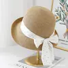 2025 Novo Estilo Coreano Primavera e Verão Chapéu de Sol Chapéu de Pescador Feminino Borda Enrolada Versátil Chapéu de Sol Francês Britânico