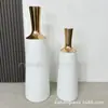 Florero Decorativo de Fibra de Vidrio de Pie Estilo Nórdico Adornos de Piso para el Hogar Arreglos Florales Sala de Exposiciones de Empresas Cafetería Plantas Verdes
