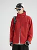 Chaqueta impermeable con costuras selladas, forro de polar para abrigar, hebilla magnética, abrigo de montaña con capucha, chaqueta cortavientos unisex