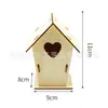 Seis Casas de Passarinho de Madeira DIY Transfronteiriças Conjunto de Brinquedo de Montagem Artesanal para Crianças Pintura Graffiti para Crianças Ninho de Pássaro Gaiola de Pássaro