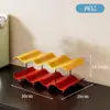 Suporte Organizador de Copos para Mesa Porta-Copos de Água Balcão de Bar Caneca de Café Chá Bloqueio de Cores Ondulado Multicamadas