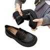 Sapatos Pequenos de Couro com Solado Macio Estilo Academia Britânica Básicos Versáteis Uniforme de Menina Mocassins Planos Sapatos Individuais Femininos para o Trabalho