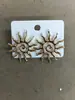 Brincos de Tarraxa Estrela do Mar Sol Cruzado Europeu e Americano Estilo Cool Personalidade Brincos de Temperamento Luxo Leve Sensação de Alto Padrão Joias para Orelha Atacado