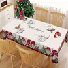 Ventas directas transfronterizas del fabricante: Mantel de Navidad, mantel decorativo con estampado navideño, mantel impermeable para uso doméstico y de restaurante