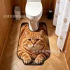 Alfombra de Baño de Mascota Linda de Dibujos Animados Alfombra Doméstica para Baño Absorbente de Agua Antideslizante Diatomeas Forma de U para Inodoro Secado Rápido Resistente al Desgaste
